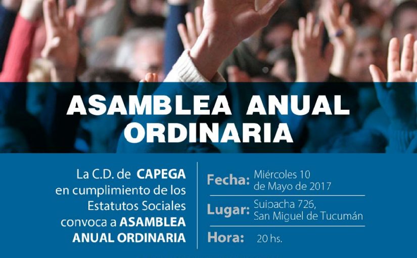 ASAMBLEA ANUAL ORDINARIA | CAPEGA