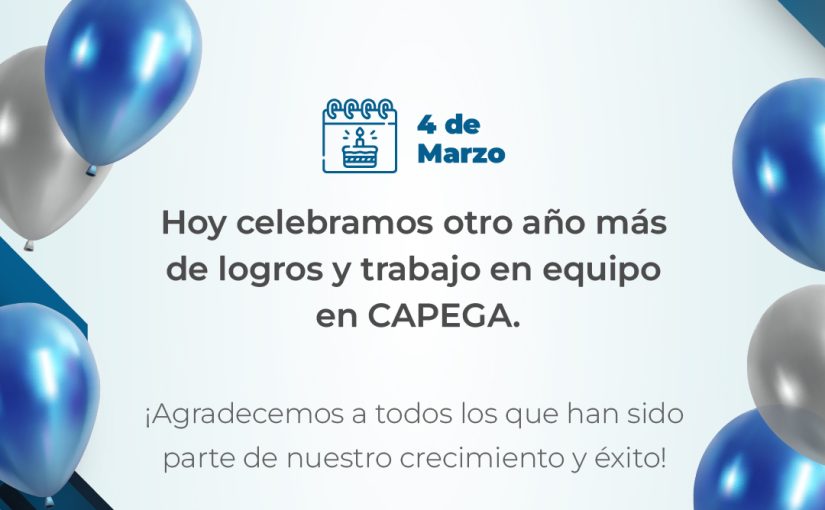 Hoy celebramos en Capega nuestro aniversario