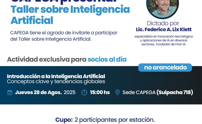 Mirá de cerca todo lo que ocurrió en el Taller de Inteligencia Artificial de CAPEGA
