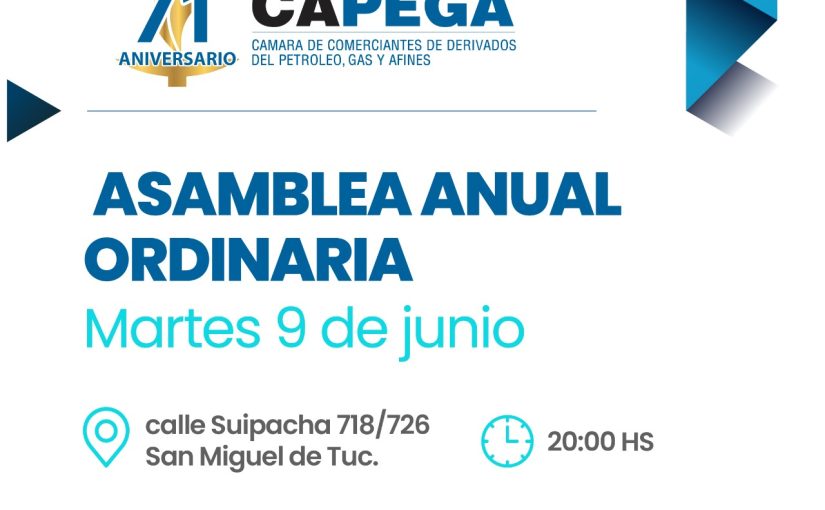 Asamblea Anual Ordinaria de CAPEGA