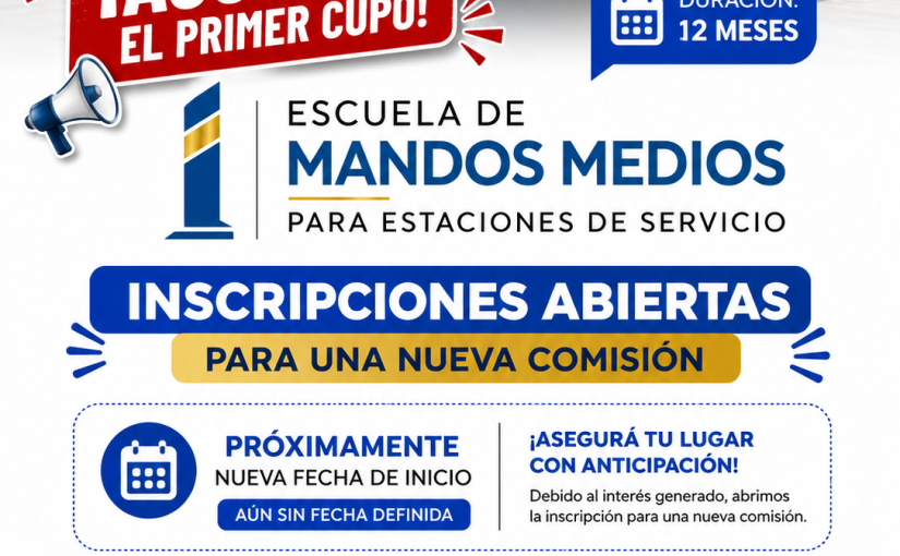 Tras el éxito de la primera comisión, la Escuela de Mandos Medios abre una nueva comisión con inscripciones habilitadas